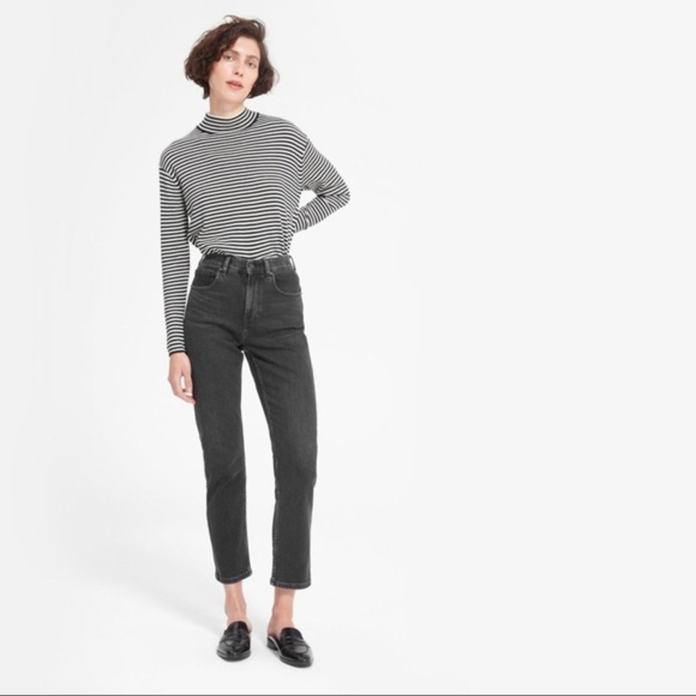 Everlane High Rise Cigarette Jean, 28 regular, washed black